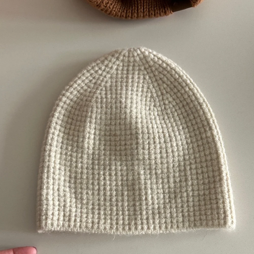 Warm Brown and Cream Beanie Duo - Picture 6 of 6